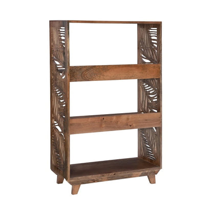 Hand Carved Solid Wood Standard Bookcase | Wooden Bookshelf Furniture Bookshelf - Bone Inlay Furnitures