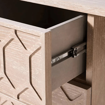 Hand Carved Textured Trellis Work Desk | Wooden Laptop desk Desk - Bone Inlay Furnitures