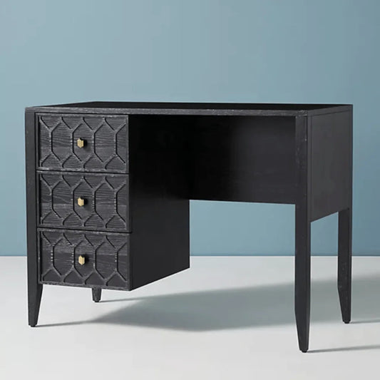 Hand Carved Textured Trellis Work Desk | Wooden Laptop desk Desk - Bone Inlay Furnitures