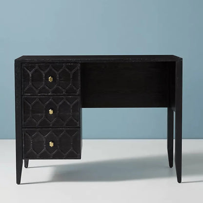 Hand Carved Textured Trellis Work Desk | Wooden Laptop desk Desk - Bone Inlay Furnitures