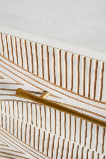 Hand Carved Thalia Living Room Six - Drawer Dresser Chest of Drawers - Bone Inlay Furnitures