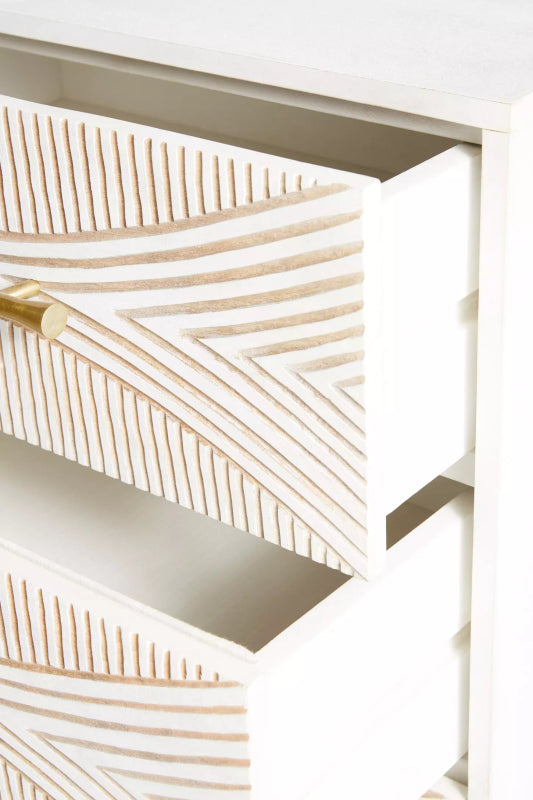 Hand Carved Thalia Living Room Six - Drawer Dresser Chest of Drawers - Bone Inlay Furnitures