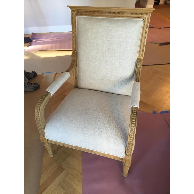 Hand Carved Wooden Louis Armchair Chair - Bone Inlay Furnitures