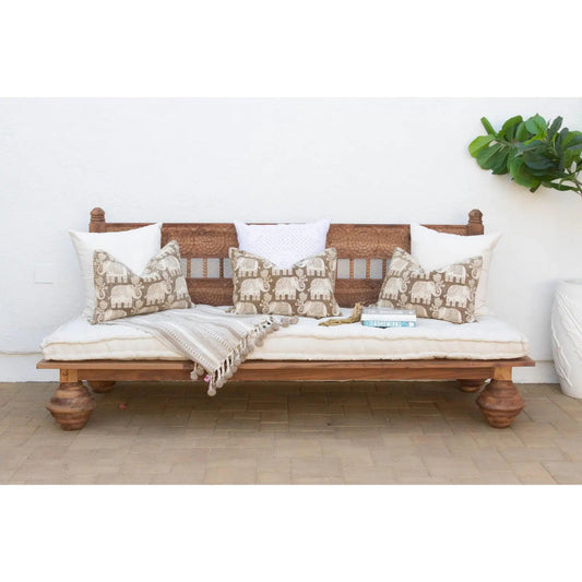 Hand Carved Wooden Sofa with Elegant Traditional Sofa Sofa - Bone Inlay Furnitures
