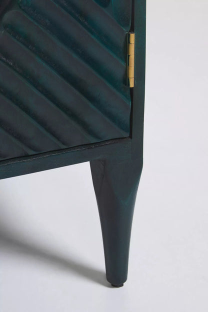 Hand Carved Work Desk in Indigo Color | Wooden Laptop Desk work desk - Bone Inlay Furnitures