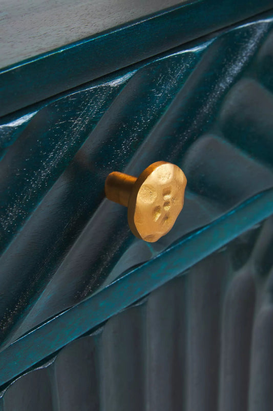 Hand Carved Work Desk in Indigo Color | Wooden Laptop Desk work desk - Bone Inlay Furnitures