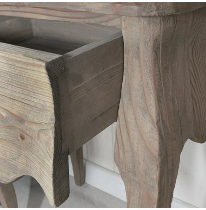 Hand Crafted French Style Wooden Bedside Lamp Table bedside table - Bone Inlay Furnitures