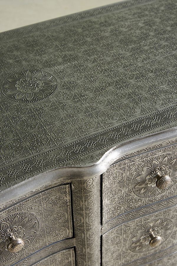 Hand Embossed Six Drawer Dresser  | Hand-Hammered furniture
