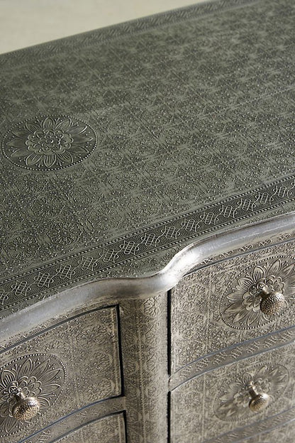 Hand Embossed Six Drawer Dresser  | Hand-Hammered furniture