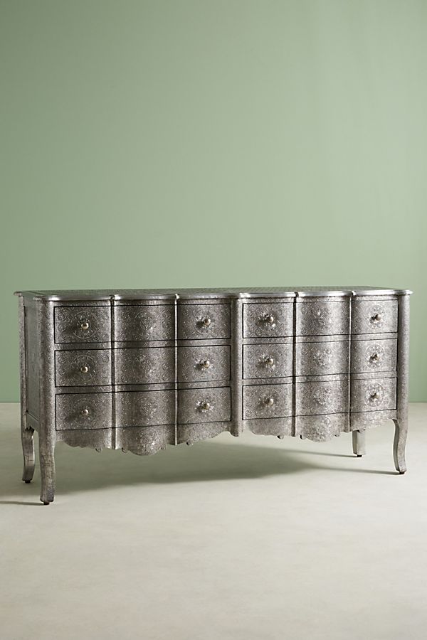 Hand Embossed Six Drawer Dresser  | Hand-Hammered furniture