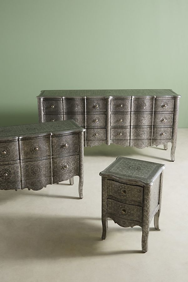 Hand Embossed Six Drawer Dresser  | Hand-Hammered furniture