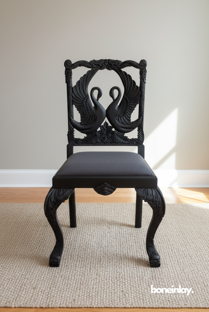 hand carved Menagerie Swan Chair 