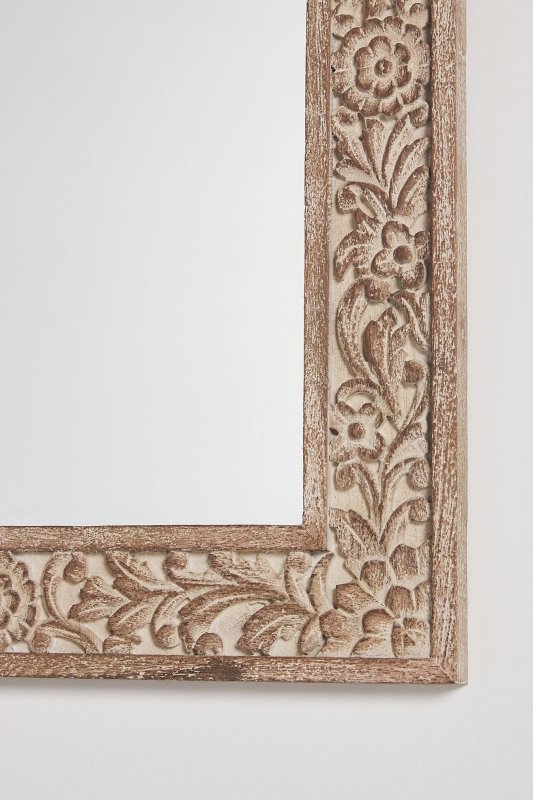 Handcarved Lombok Mirror Frame | Bathroom Mirror Frame mirror frame - Bone Inlay Furnitures