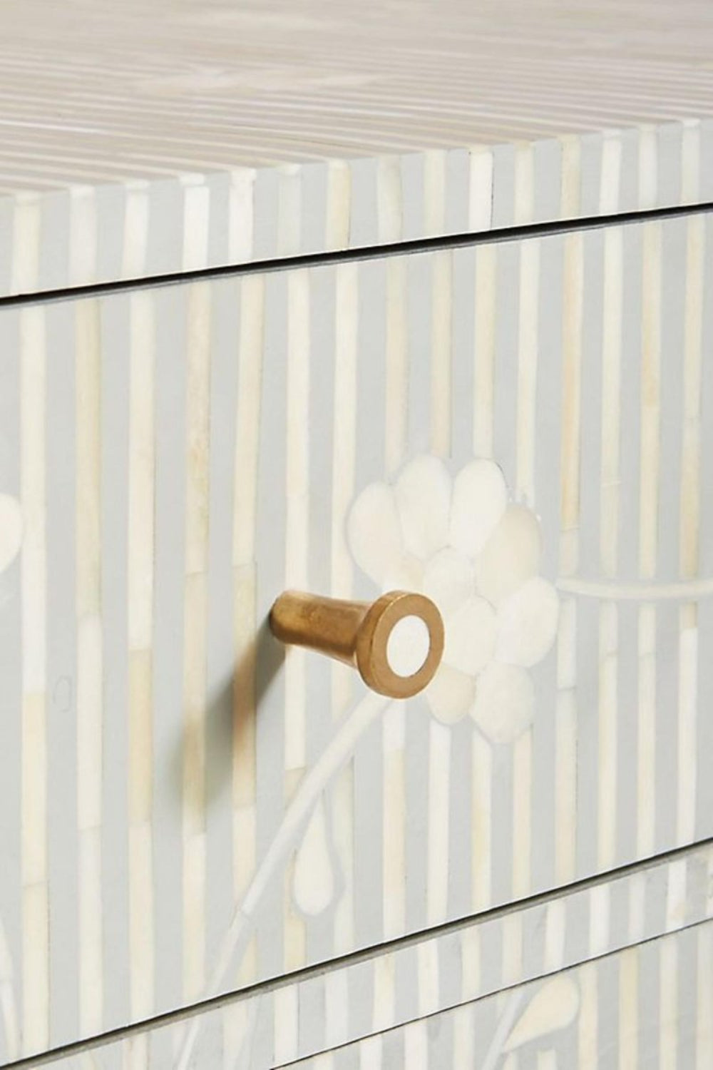 Handmade Ada Bone Inlay Chest of Three Drawers