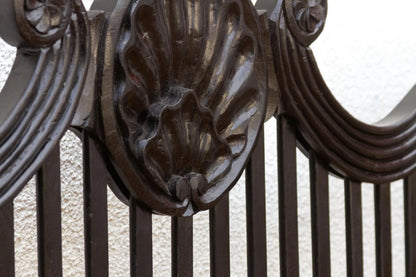 Handcrafted Finely Carved British Colonial Four - Poster Wooden Bed Bed - Bone Inlay Furnitures