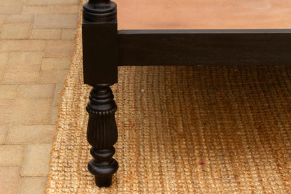 Handcrafted Finely Carved British Colonial Four - Poster Wooden Bed Bed - Bone Inlay Furnitures