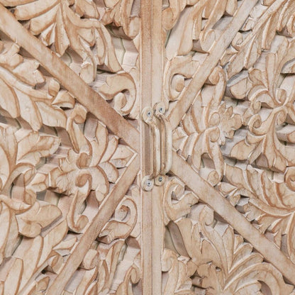 Handcrafted Solid Wood Indian Buffet | Stylish Carved Cabinet Design Buffet & Sideboard - Bone Inlay Furnitures