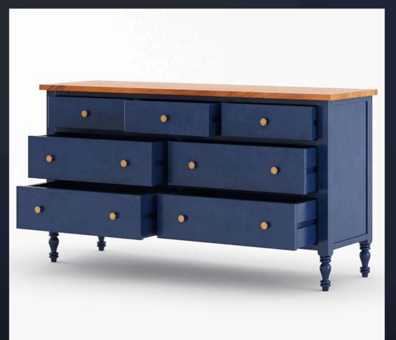 Handcrafted Two - Tone Six Piece Bedroom Set Bedroom Set - Bone Inlay Furnitures