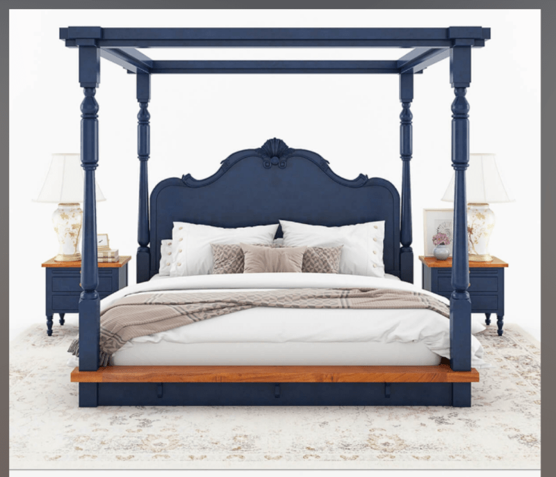 Handcrafted Two - Tone Six Piece Bedroom Set Bedroom Set - Bone Inlay Furnitures