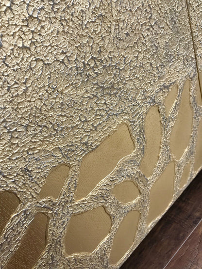 Handmade Art Deco Style Four Doors in Elegant Golden Metal Sideboard Buffet & Sideboard - Bone Inlay Furnitures