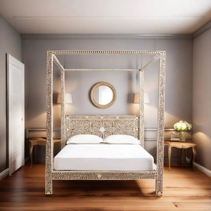 Terracotta color canopy Bed