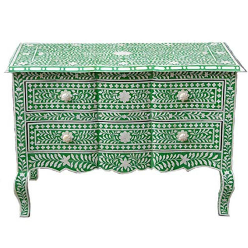 Handmade Bone Inlay Chest of Two Drawers French Dresser