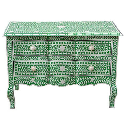 Handmade Bone Inlay Chest of Two Drawers French Dresser