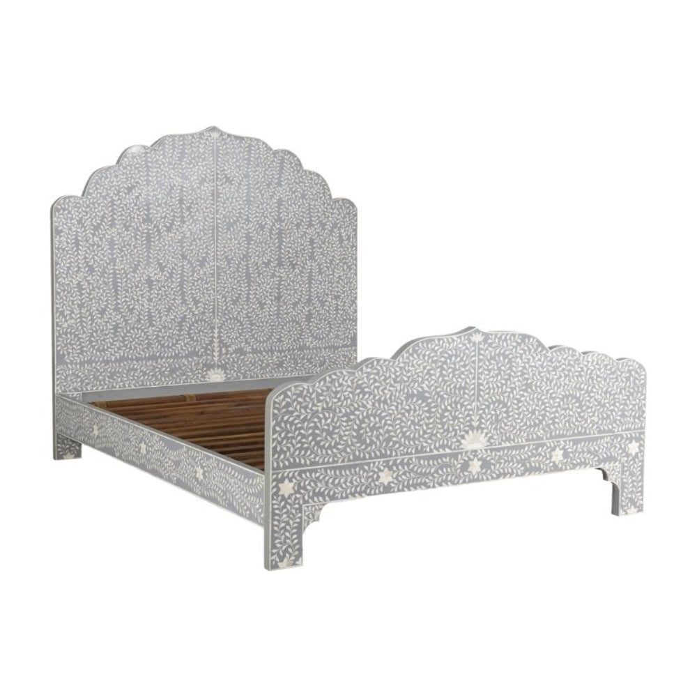 Handmade Mother of Pearl / Bone Inlay Maharaja Bed Beds