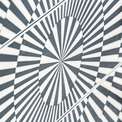 Handmade Bone Inlay Striped Pattern Dresser with Three Drawer Dresser Chest of Drawers - Bone Inlay Furnitures