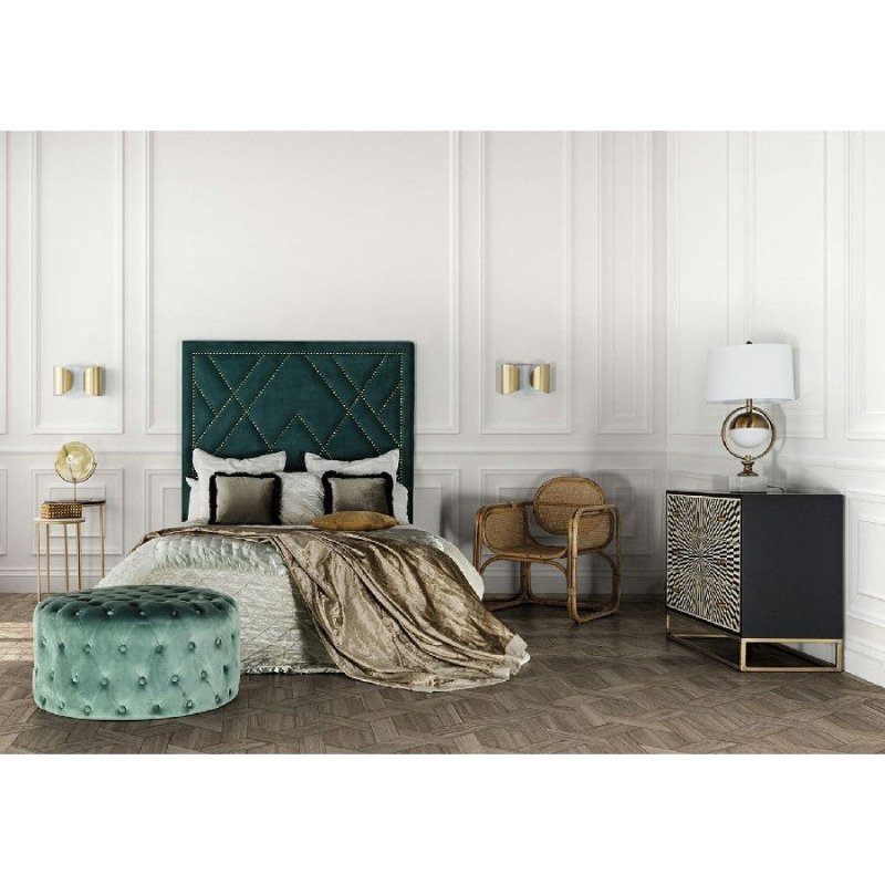 Handmade Bone Inlay Striped Pattern Dresser with Three Drawer Dresser Chest of Drawers - Bone Inlay Furnitures