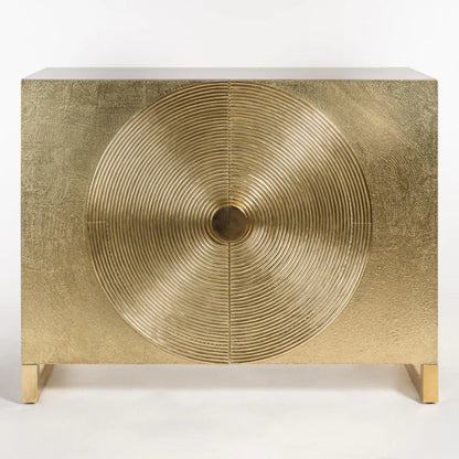 Handmade Brass Golden Metal Cabinet with Two Door Cabinet - Bone Inlay Furnitures