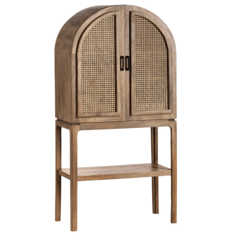 Handmade Cane Designer Bar Cabinet with Two Door Bar Cabinet - Bone Inlay Furnitures