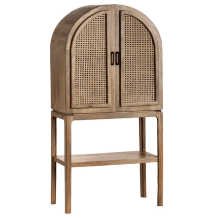 Handmade Cane Designer Bar Cabinet with Two Door Bar Cabinet - Bone Inlay Furnitures