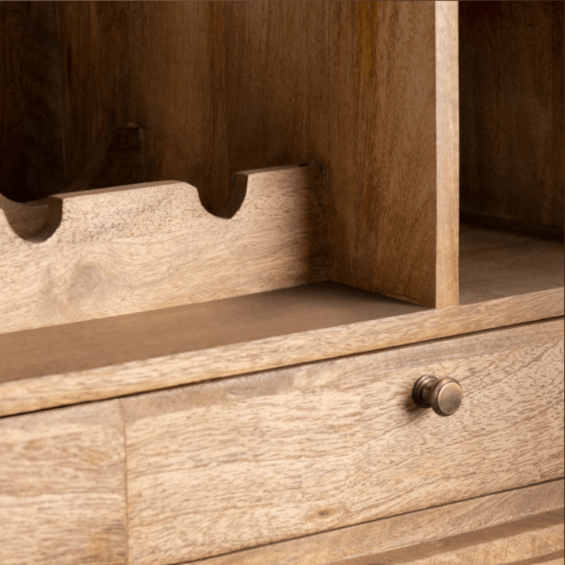 Handmade Cane Designer Bar Cabinet with Two Door Bar Cabinet - Bone Inlay Furnitures