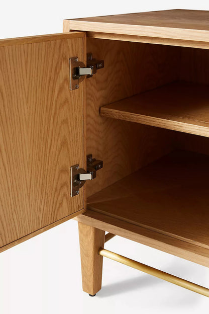 Handmade Cane Media Console in Natural Color | Wallace Cane Media Console Media Console - Bone Inlay Furnitures