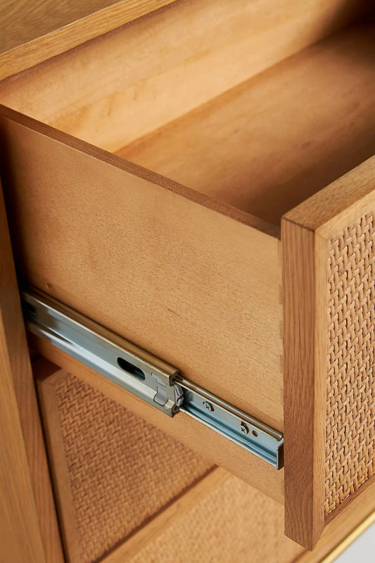 Handmade Cane Six - Drawer Dresser | Cane Living Room Decor Furniture Drawer Dresser - Bone Inlay Furnitures