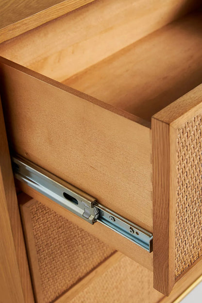 Handmade Cane Six - Drawer Dresser | Cane Living Room Decor Furniture Drawer Dresser - Bone Inlay Furnitures