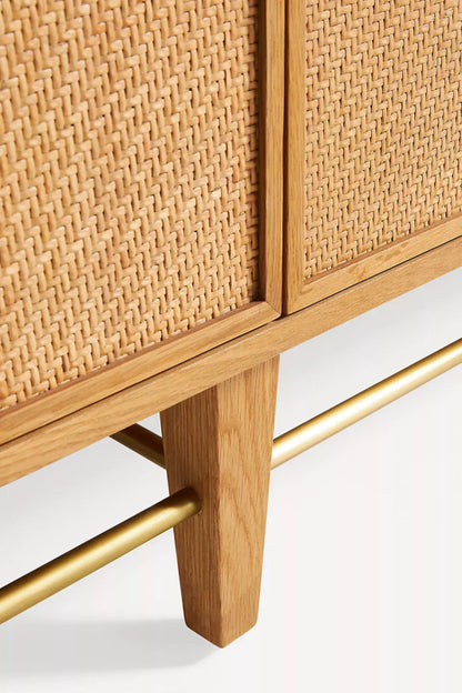 Handmade Cane Six - Drawer Dresser | Cane Living Room Decor Furniture Drawer Dresser - Bone Inlay Furnitures