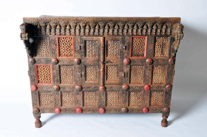 Handmade Carved Indian Damchiya Sideboard Solid Wood Chest Buffet & Sideboard - Bone Inlay Furnitures