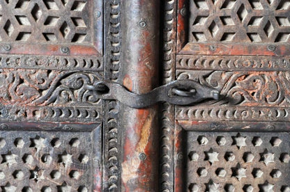 Handmade Carved Indian Damchiya Sideboard Solid Wood Chest Buffet & Sideboard - Bone Inlay Furnitures