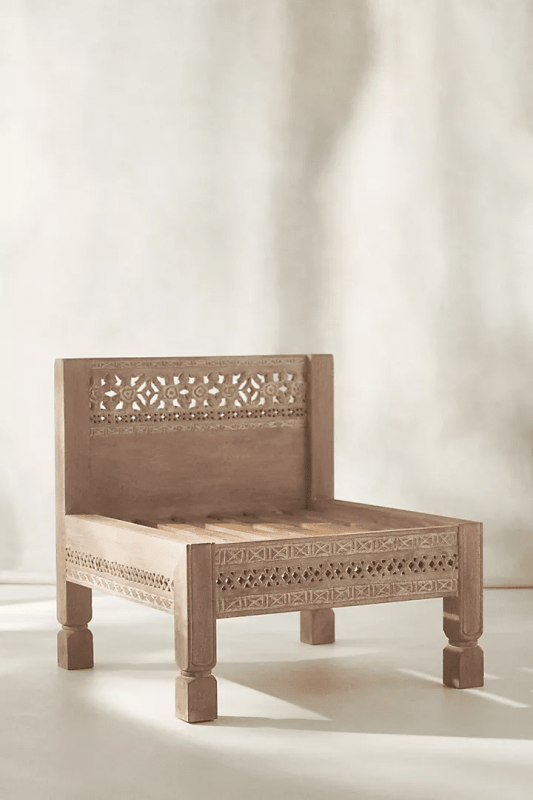 Handmade Carved Solid Wooden Maharaja Chair Chair - Bone Inlay Furnitures