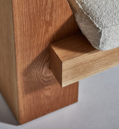 Handmade Classy Upholstered Block Sofa Without Backrest Sofa - Bone Inlay Furnitures