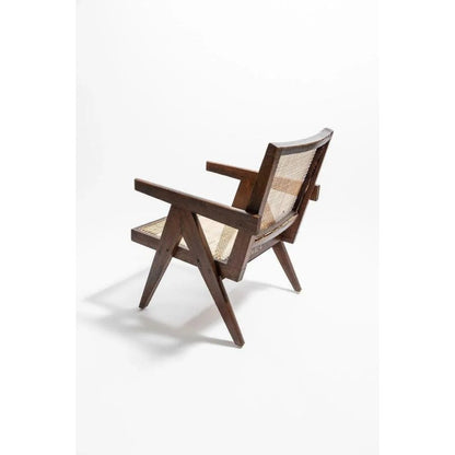 Handmade Designer A - Shaped Pierre Jeanneret 1955 Cane Office Chair Chair - Bone Inlay Furnitures