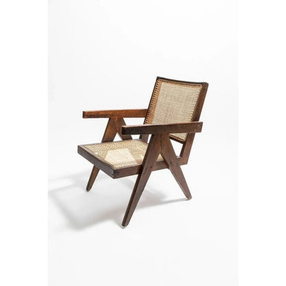 Handmade Designer A - Shaped Pierre Jeanneret 1955 Cane Office Chair Chair - Bone Inlay Furnitures