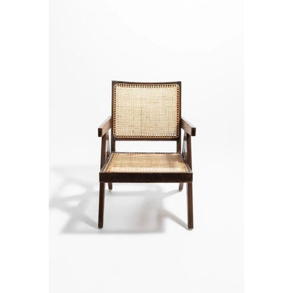 Handmade Designer A - Shaped Pierre Jeanneret 1955 Cane Office Chair Chair - Bone Inlay Furnitures