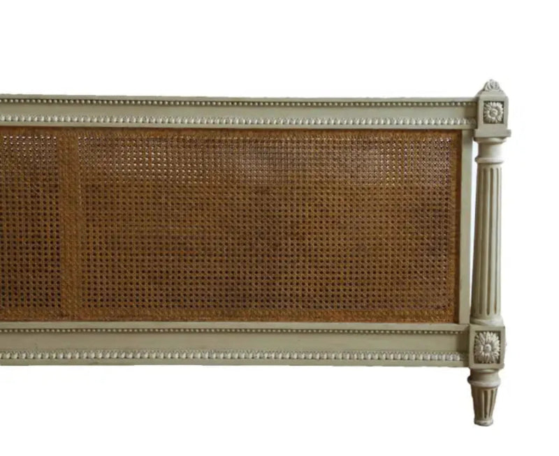 Handmade Designer Beautiful Cane Bed with Headboard Bed - Bone Inlay Furnitures