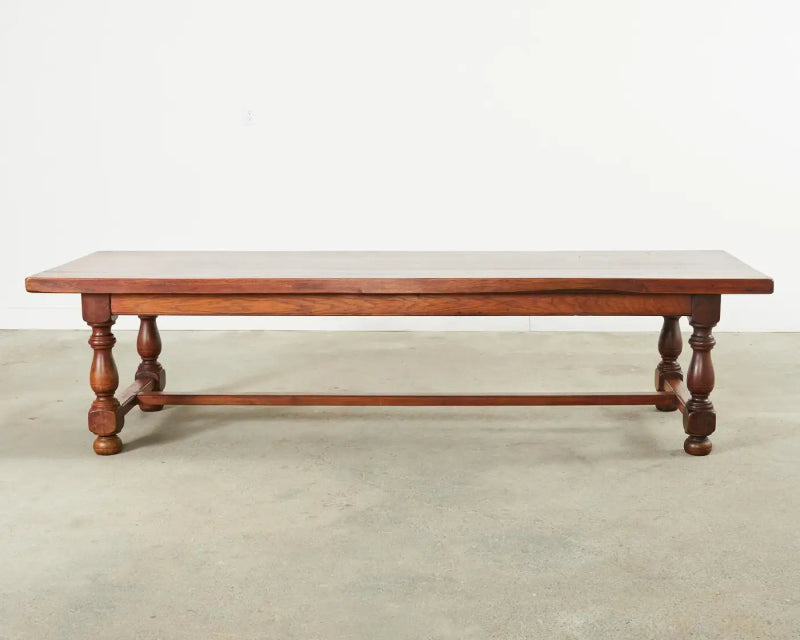 Handmade Designer Farmhouse Trestle Rectangle Dining Table - Bone Inlay Furnitures