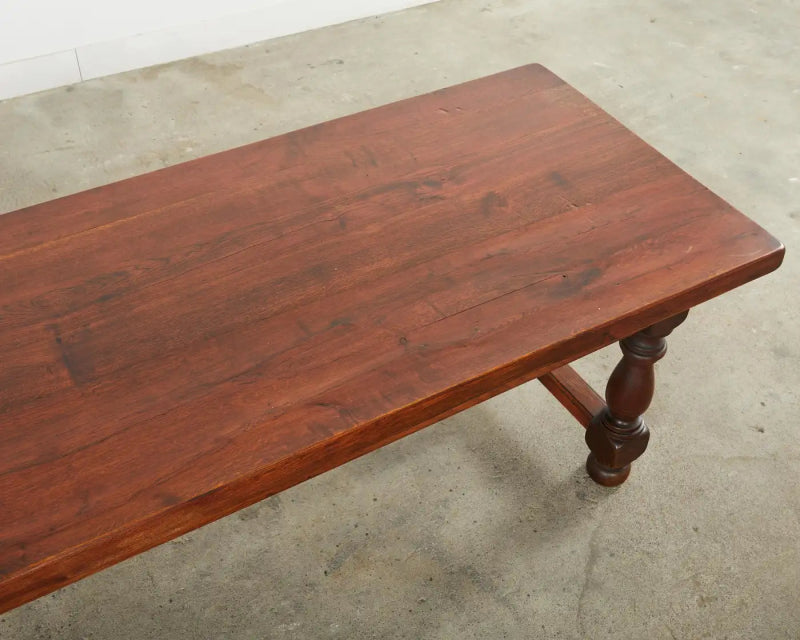 Handmade Designer Farmhouse Trestle Rectangle Dining Table - Bone Inlay Furnitures