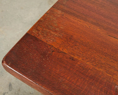 Handmade Designer Farmhouse Trestle Rectangle Dining Table - Bone Inlay Furnitures