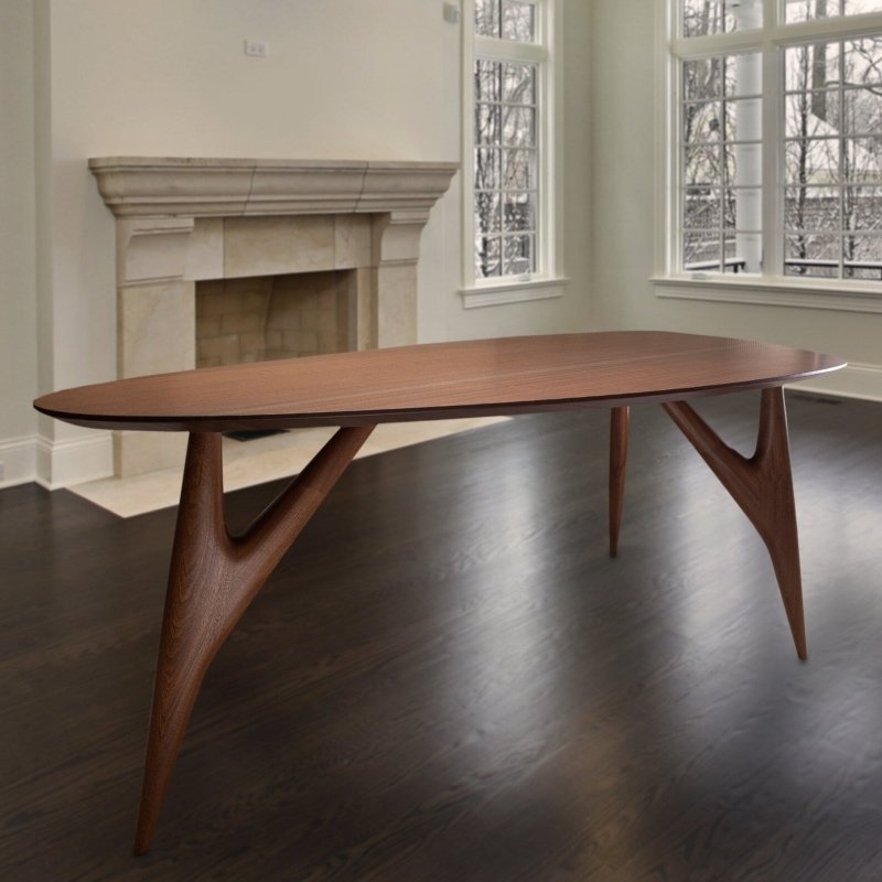 Handmade Designer Natual Wooden Brown Dining and Kitchen table Dining Table - Bone Inlay Furnitures